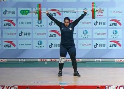 پنجمی الهام حسینی در وزنه برداری قهرمانی آسیا، الناز باجلانی ششم شد